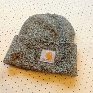 Carhartt Men's Cuffed Beanie - Gray & Black Knit, Size One Fits All
